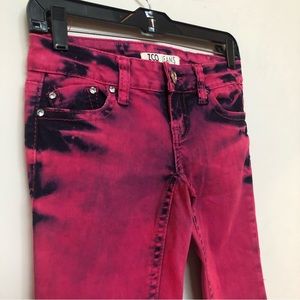 Stone Wash Pink indigo Pencil Jeans Sz 1